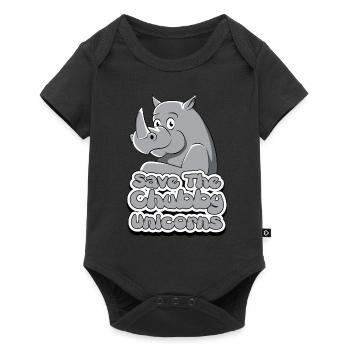 RhinoCeros Rhino Chubby Unicorn Gift - Baby Premium short-sleeve bodysuit - black - Front