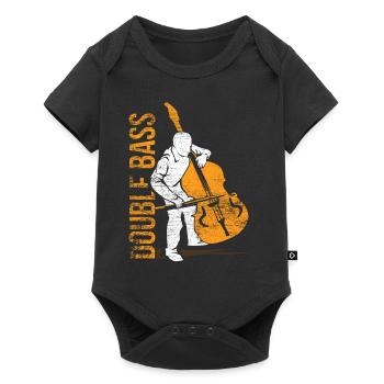 Cadeau de contrebasse - Body à manches courtes Premium Bébé - noir - Devant