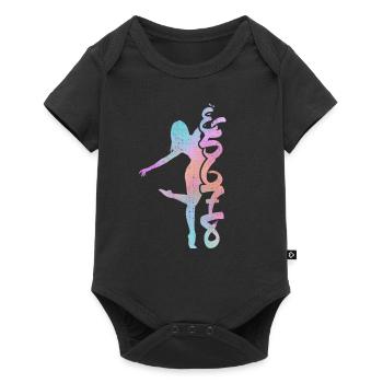 Danse Professeur de danse & 5 6 7 8 Standard Danse Cadeau - Body à manches courtes Premium Bébé - noir - Devant