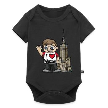 I LOVE WARSAW Varsovie Pologne Polonais Tourist Polonais - Body à manches courtes Premium Bébé - noir - Devant