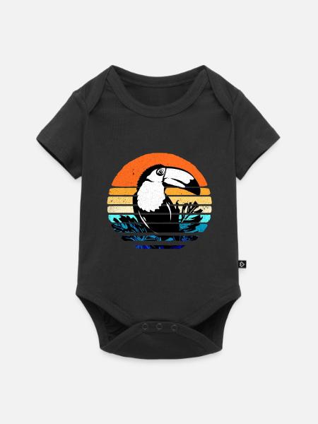 Tukan - Baby Premium Kurzarmbody - Schwarz