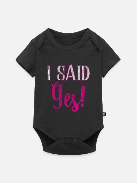 Braut Verlobung - Baby Premium Kurzarmbody - Schwarz