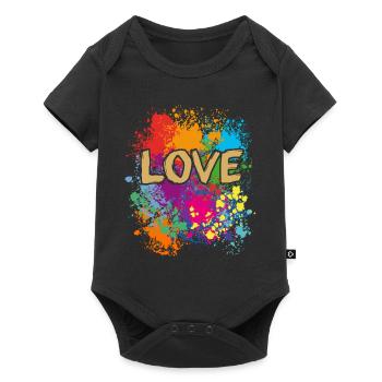 Amour, amour - Body à manches courtes Premium Bébé - noir - Devant