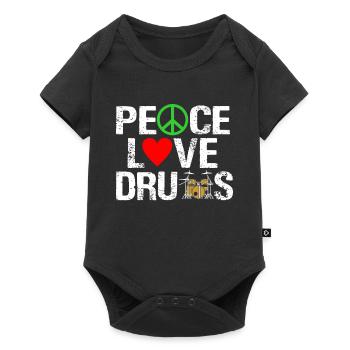 Schlagzeug Schlagzeuger Drummer Geschenk - Baby Premium Kurzarmbody - Schwarz - Vorne