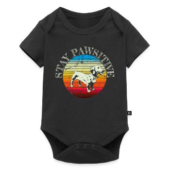 Teckel retro cadeau chemise - Body à manches courtes Premium Bébé - noir - Devant