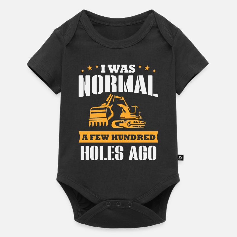 Bagger - Baby Premium Kurzarmbody - Schwarz