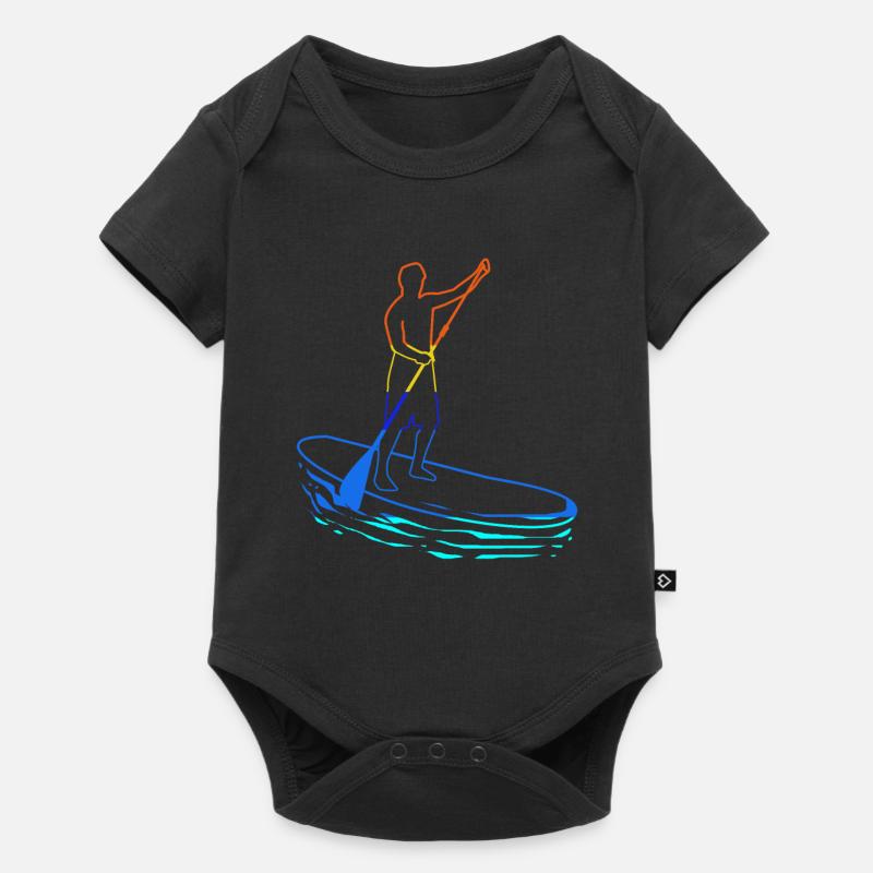 Stand Up Paddling SUP Paddle Paddle Paddle - Baby Premium short-sleeve bodysuit - black