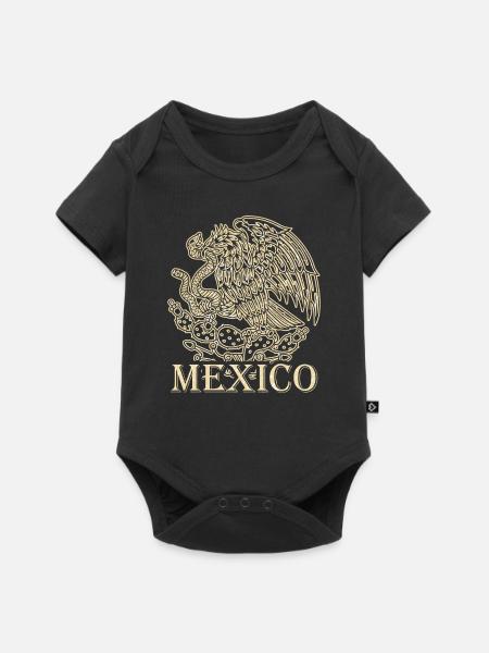 Mexiko Wappen - Baby Premium Kurzarmbody - Schwarz