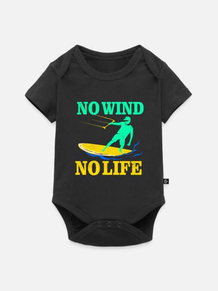 Kiteboard - Baby Premium Kurzarmbody - Schwarz