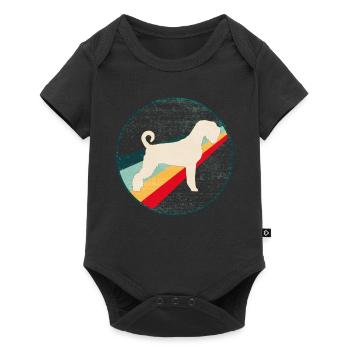 Chemise cadeau rétro Schnauzer miniature - Body à manches courtes Premium Bébé - noir - Devant