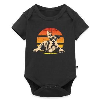 Miniature Schnauzer retro gift shirt - Baby Premium short-sleeve bodysuit - black - Front