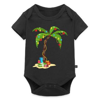 Christmas palm - Baby Premium short-sleeve bodysuit - black - Front