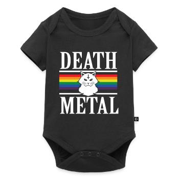Death Metal Chat Satan Arc-en-ciel Rock Gothic - Body à manches courtes Premium Bébé - noir - Devant