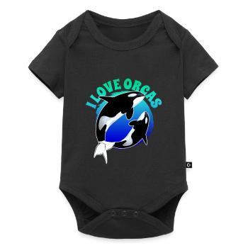 J'adore les orques - Body à manches courtes Premium Bébé - noir - Devant