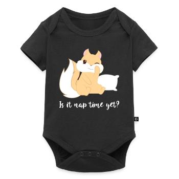 Squirrel - croissants - sleeping - afternoon nap - Baby Premium short-sleeve bodysuit - black - Front