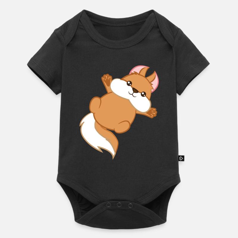 Eichhörnchen - Hörnchen - Geschenk - Niedlich - Baby Premium Kurzarmbody - Schwarz