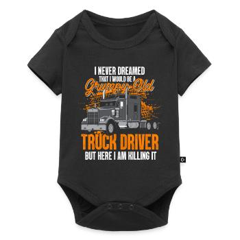 LKW Fahrer - Baby Premium Kurzarmbody - Schwarz - Vorne