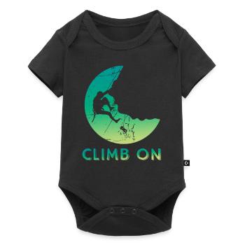 Climb on Rock Climbing Gift Bouldering Mountain - Baby Premium short-sleeve bodysuit - black - Front