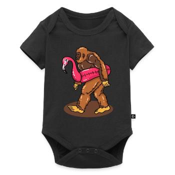 Bigfoot surfing - Baby Premium short-sleeve bodysuit - black - Front