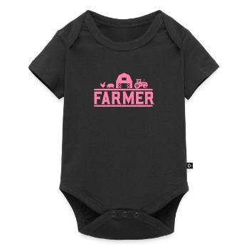 Mama Bäuerin Landwirt Bauer Landwirtin - Baby Premium Kurzarmbody - Schwarz - Vorne