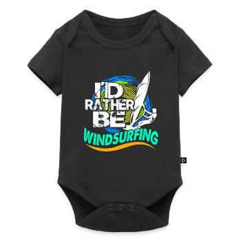 Windsurfing Windsurfing Windsurfing Water Sports Surf - Baby Premium short-sleeve bodysuit - black - Front