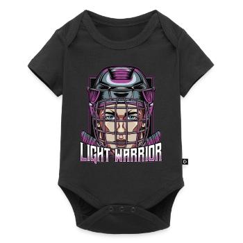 Ice hockey mask hockey stick sport gift idea - Baby Premium short-sleeve bodysuit - black - Front