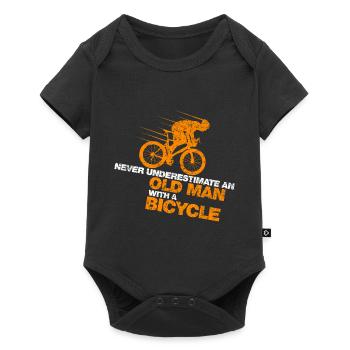 Old man on the bike can still ride - Baby Premium short-sleeve bodysuit - black - Front