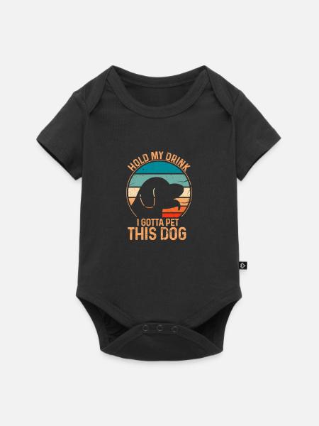 Hundeliebhaber - Baby Premium Kurzarmbody - Schwarz