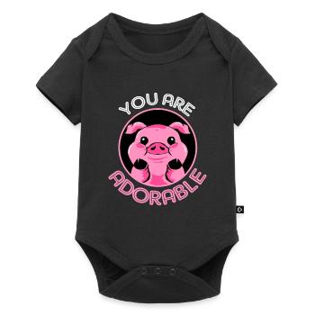Pig Pig Pig Piglet Boar Boar - Baby Premium short-sleeve bodysuit - black - Front