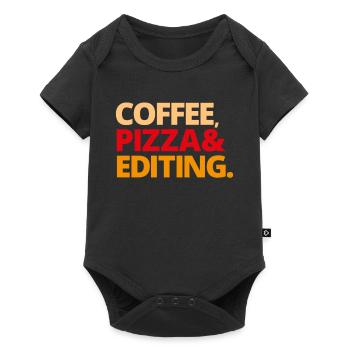 Video Photo Editor Edit Coffee Gift - Baby Premium short-sleeve bodysuit - black - Front