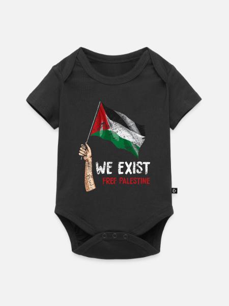 Palästina - Baby Premium Kurzarmbody - Schwarz