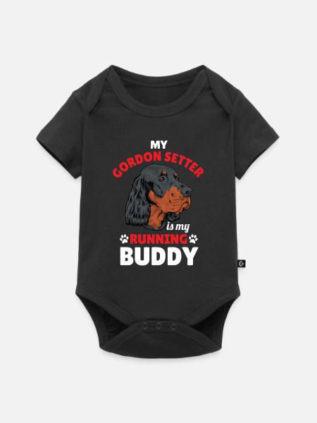 Gordon Setter - Baby Premium Kurzarmbody - Schwarz