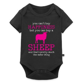 sheep - Baby Premium short-sleeve bodysuit - black - Front