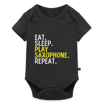 Passe-temps saxophone - Body à manches courtes Premium Bébé - noir - Devant