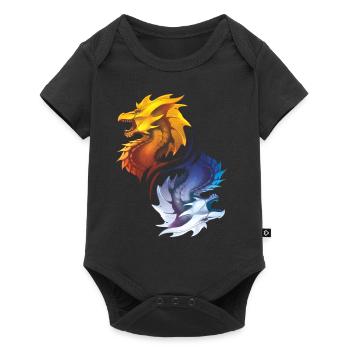 Créature monstre de cadeau fantastique de dragon de dragon - Body à manches courtes Premium Bébé - noir - Devant