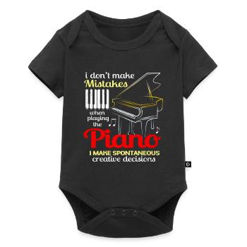 Piano - Baby Premium short-sleeve bodysuit - black - Front
