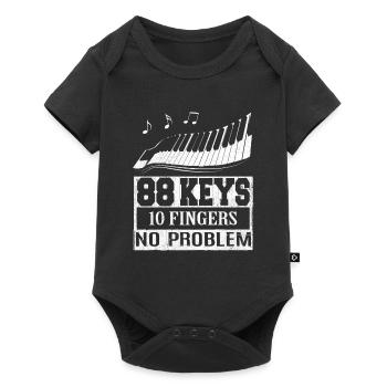 Piano - Baby Premium short-sleeve bodysuit - black - Front