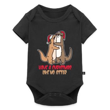 Loutre cadeau de noel - Body à manches courtes Premium Bébé - noir - Devant