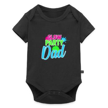 Father Glow Neon Party Father's Day Birthday Gift - Baby Premium short-sleeve bodysuit - black - Front