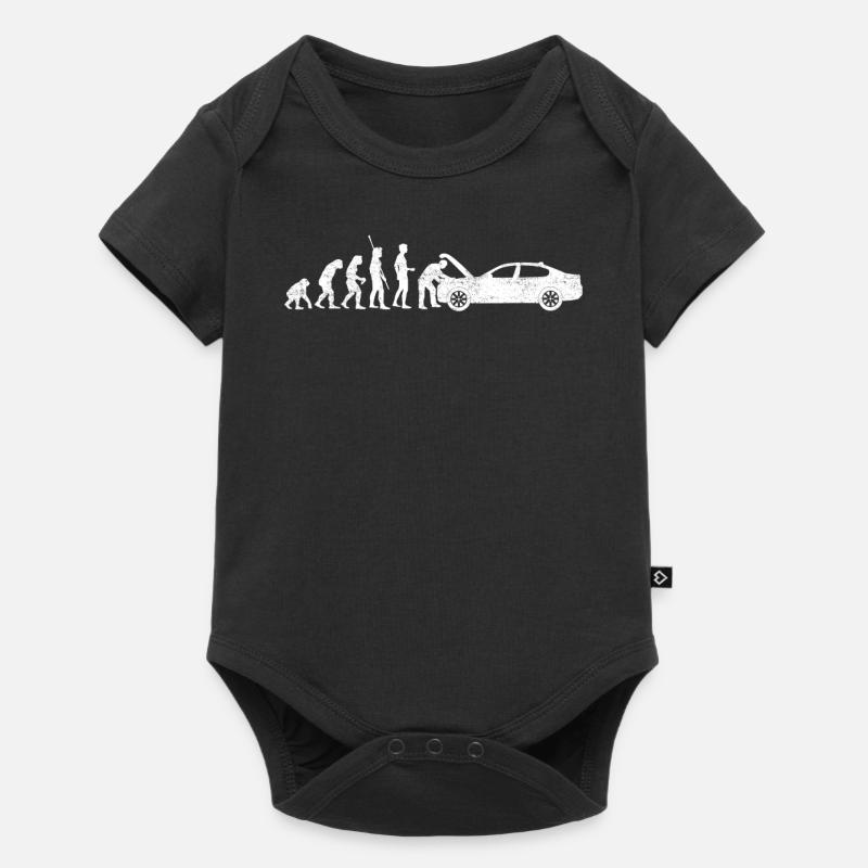 Evolution Auto Schrauber Automechaniker Geschenk - Baby Premium Kurzarmbody - Schwarz