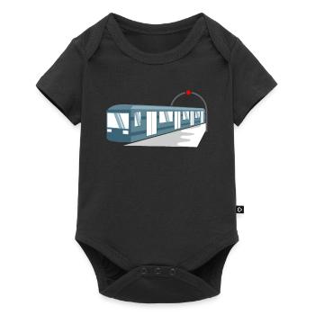 Train trains train modèle - Body à manches courtes Premium Bébé - noir - Devant