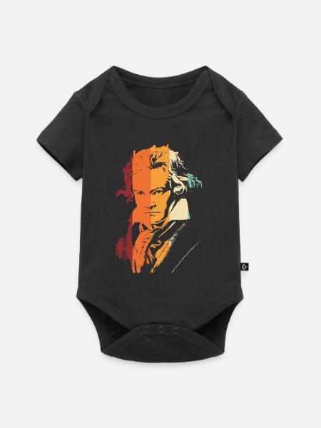 Beethoven Vintage - Baby Premium Kurzarmbody - Schwarz