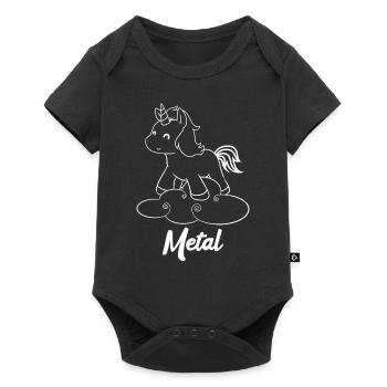 Licorne Métal - Licorne - Métal - Musique - Body à manches courtes Premium Bébé - noir - Devant