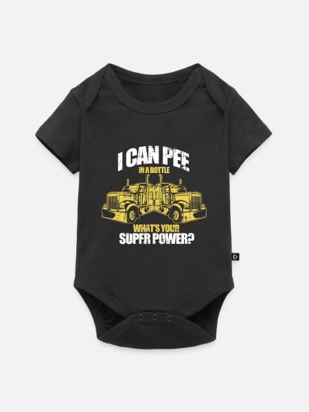 LKW - Baby Premium Kurzarmbody - Schwarz