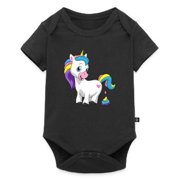 Unicorn rainbow shit unicorn shit gift - Baby Premium short-sleeve bodysuit - black - Front