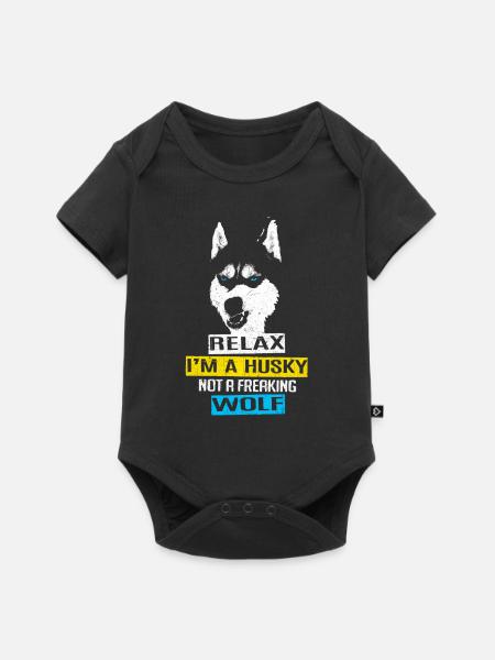 Husky - Baby Premium Kurzarmbody - Schwarz