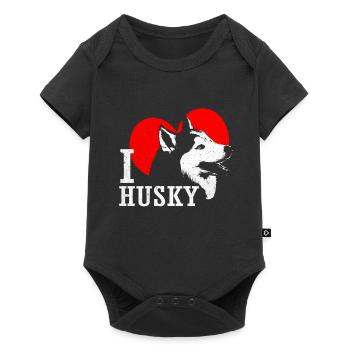 Husky - Body à manches courtes Premium Bébé - noir - Devant