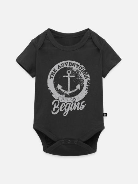 Maritim - Baby Premium Kurzarmbody - Schwarz