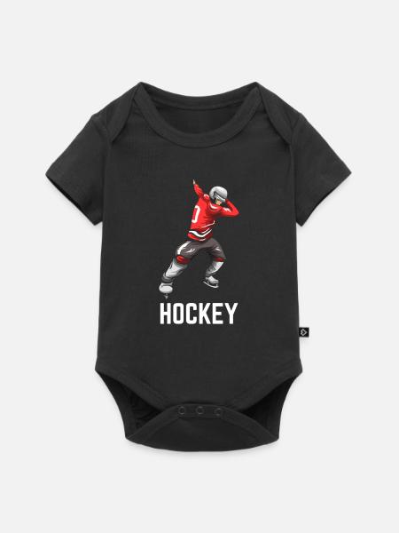 hockey - Premium kortermet body for barn - svart