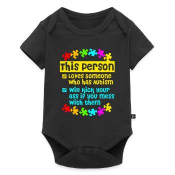 Autism - Baby Premium short-sleeve bodysuit - black - Front